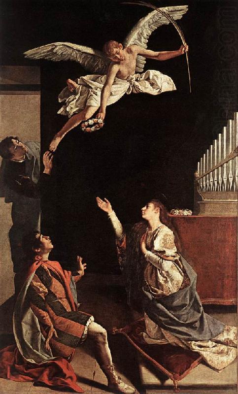 GENTILESCHI, Orazio Sts Cecilia, Valerianus and Tiburtius dfgj china oil painting image